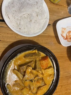 beef curry  at Saigon Xua Vegan Restaurant in Springvale