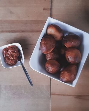 Hot Sauce & Beignet at Blaues Zebra in Leipzig