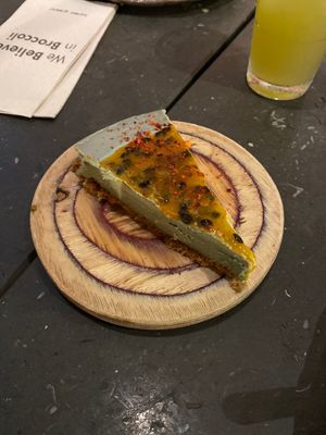 Matcha love cake   at Honest Greens - Born in Barcelona