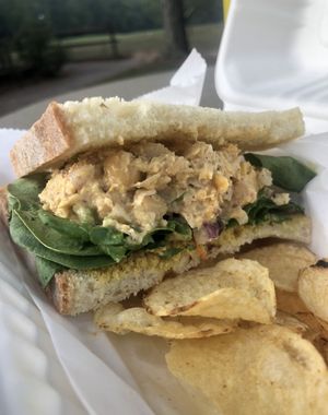 chickpea salad at Zeganz in Charleston