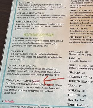 Menu  at Fiesta Grande in The Villages