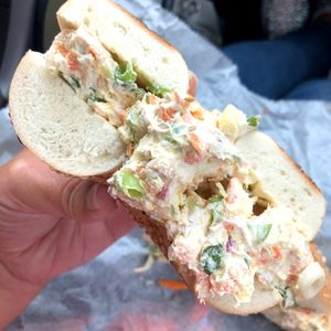 Vegan vegetable cream cheese  at Babylon Bagel in Babylon