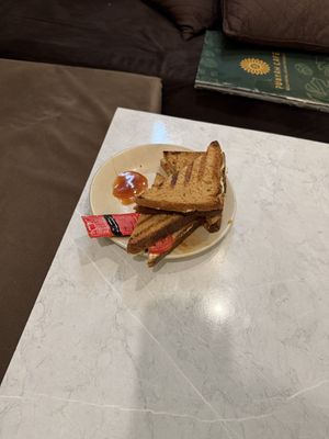 Vegan tosti  at Punyah Cafe in Rishikesh