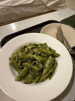 Vegan pesto pasta  at Punyah Cafe in Rishikesh