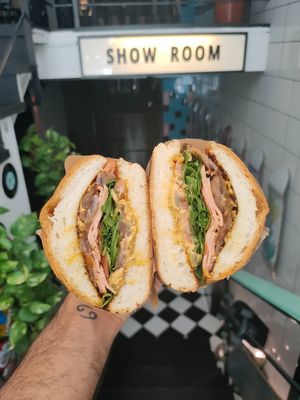 "Grilled Salami and Pastrami" at Savta in Barcelona