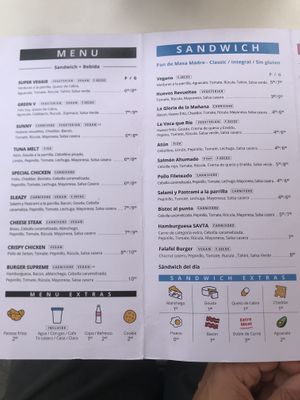 Menu 1 at Savta in Barcelona