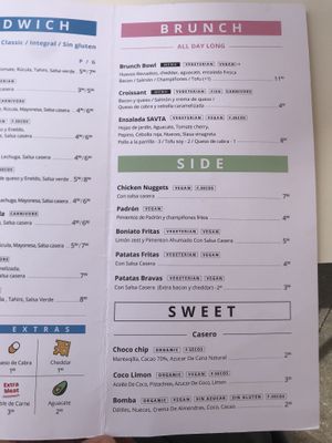 Menu 2 at Savta in Barcelona