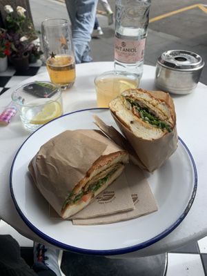 Vegan steak and cheese   at Savta in Barcelona