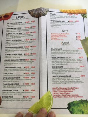 Menu 2 at The Smiley Vegan @ Alminas in Prospect