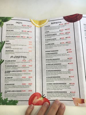 Menu 3 at The Smiley Vegan @ Alminas in Prospect