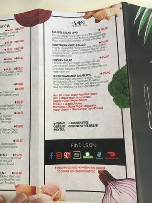 Menu 4 at The Smiley Vegan @ Alminas in Prospect