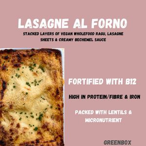 Lasagne Al Forno at Green Routes Cafe in Oxford