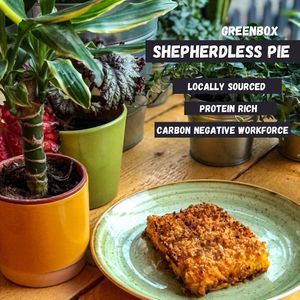 Frozen Meal Range - Shepherdless Pie at Green Routes Cafe in Oxford