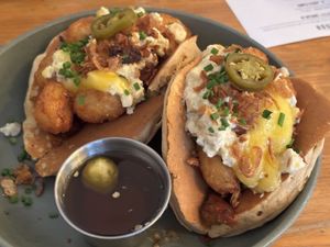 Mexican pancakes (pancake day special)  at Green Routes Cafe in Oxford