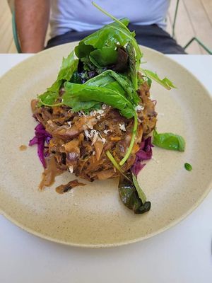 Laugenknödel (brezl-dumplings) at VHY! in Stuttgart