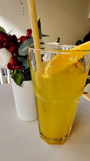 Homemade ginger & turmeric lemonade at VHY! in Stuttgart