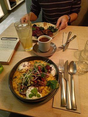 Knöpfle mit Pilzen at VHY! in Stuttgart