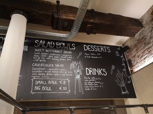 Menu at Tabi Loo in Leuven