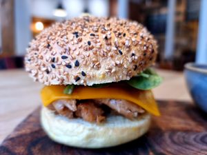 Chickn burger at Tabi Loo in Leuven