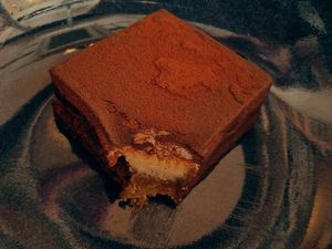 Raw tiramisu. Zoooo good! €3,50👌 at Tabi Loo in Leuven