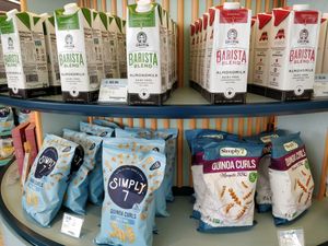 dairy free milk and healthy snacks at Green Common 绿客门 in Central Singapore