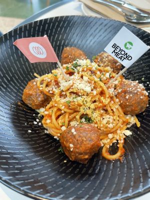 Meatball spaghetti  at Green Common 绿客门 in Central Singapore