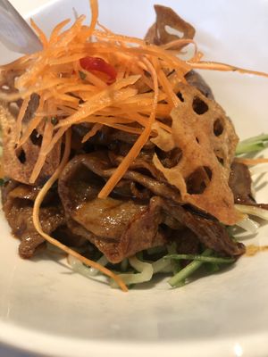 Sichuan beef appetizer! Very tasty as well at Green Common 绿客门 in Central Singapore