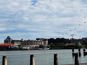 View from outdoor dining area at Green Common 绿客门 in Central Singapore