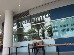 Outdoor dining area at Green Common 绿客门 in Central Singapore