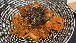 Kimchi fried rice   at Green Common 绿客门 in Central Singapore