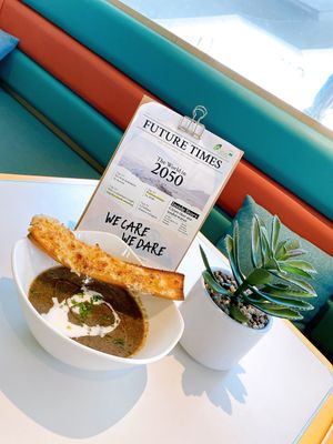 Field Mushroom Soup 🤩   at Green Common 绿客门 in Central Singapore