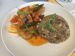 The rice is so tasty!!  at Green Common 绿客门 in Central Singapore