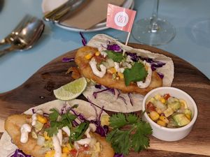 Fish tacos at Green Common 绿客门 in Central Singapore