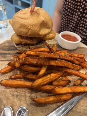 No fish burger  at Green Common 绿客门 in Central Singapore