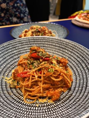  Omni Chilli Crabless Crab Pasta  at Green Common 绿客门 in Central Singapore