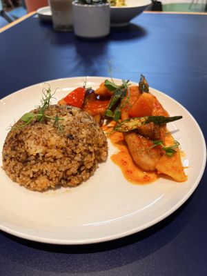 Omni Assam Golden Fillet with Buah Keluak Rice  at Green Common 绿客门 in Central Singapore