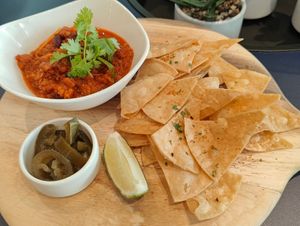 Omni Chilli Con Carne with Taco Chips at Green Common 绿客门 in Central Singapore