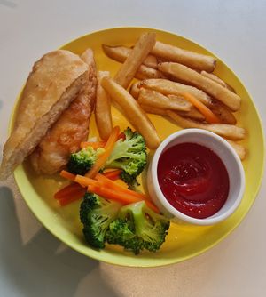 Kids meal fish and chips ~ 5/9/22 at Green Common 绿客门 in Central Singapore