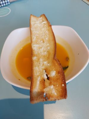 Pumpkin soup at Green Common 绿客门 in Central Singapore