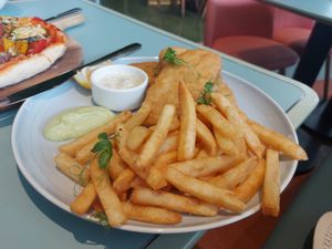 Fish and chips at Green Common 绿客门 in Central Singapore