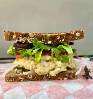 Chickpea Tunah Salad Sandwich at Brandon Vegan Deli in Brandon