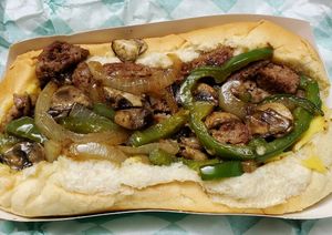 Philly cheesesteak at Brandon Vegan Deli in Brandon