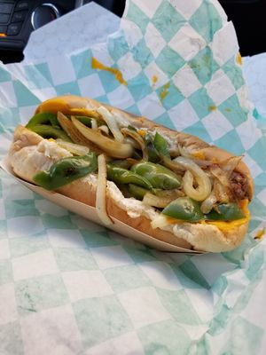 Philly cheese sub at Brandon Vegan Deli in Brandon