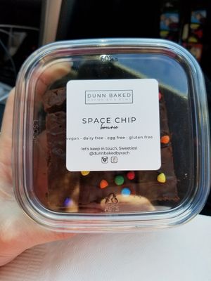 Space chip brownie at Brandon Vegan Deli in Brandon