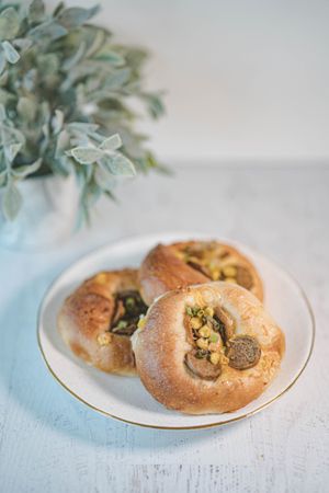 Sausage & Cheese Bun using Tofurkey Sausage and Daiya Cheese at Level V Bakery in Vancouver