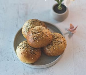 BBQ Pork Bun made of jackfruit and enoki mushroom filling at Level V Bakery in Vancouver
