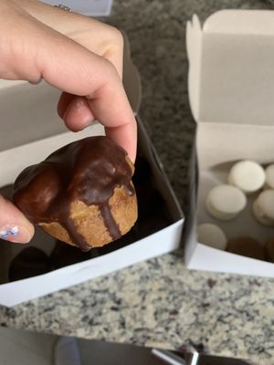 Cream puff at Level V Bakery in Vancouver