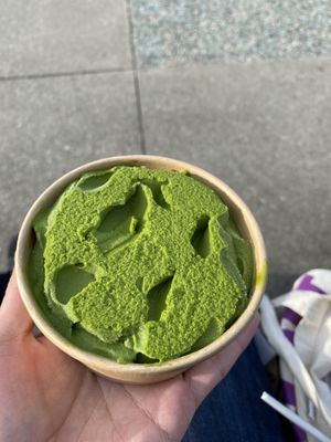 Matcha ice cream  at Level V Bakery in Vancouver