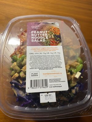 Peanut butter noodle salad  at Level V Bakery in Vancouver