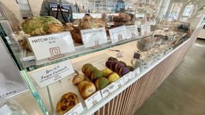 Japanese style - dessert case   at Level V Bakery in Vancouver